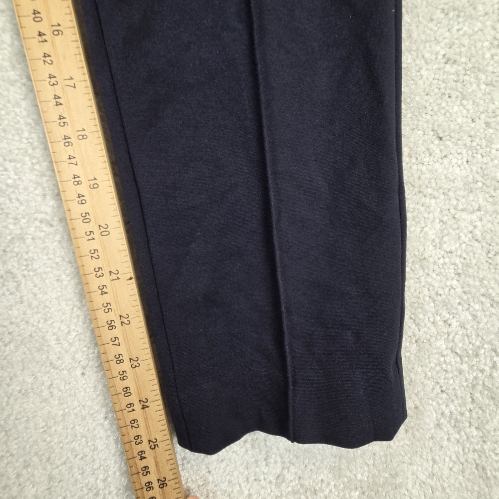 Akris‎ Punto Pintuck Skinny Crop Trouser Womens 8 Blue Ankle Stretch Minimalist - Picture 7 of 8